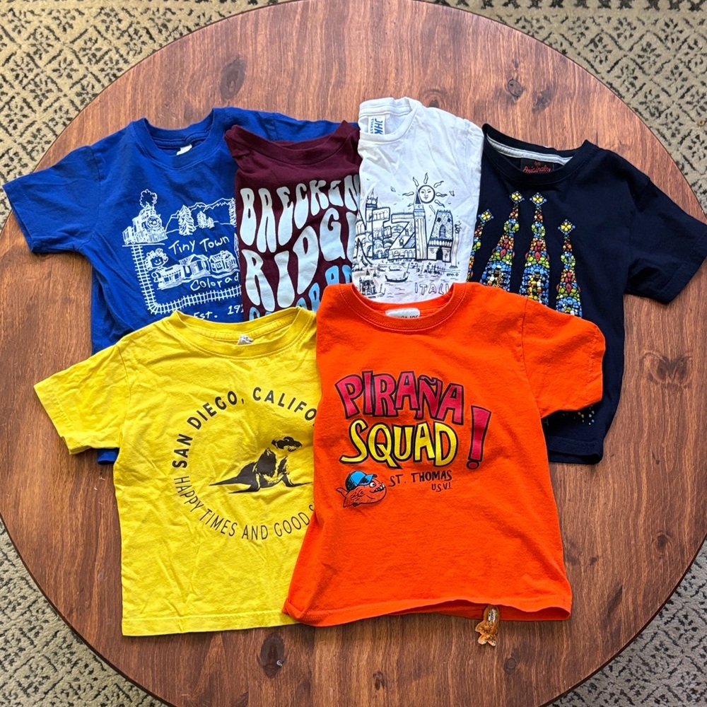 Oh The Places You’ll Go! Colorful Kids Travel Graphic T-Shirts Lot